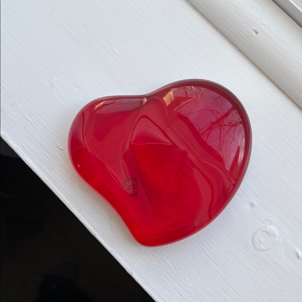 Tiffany & Company Elsa Peretti Red Heart Paperweight